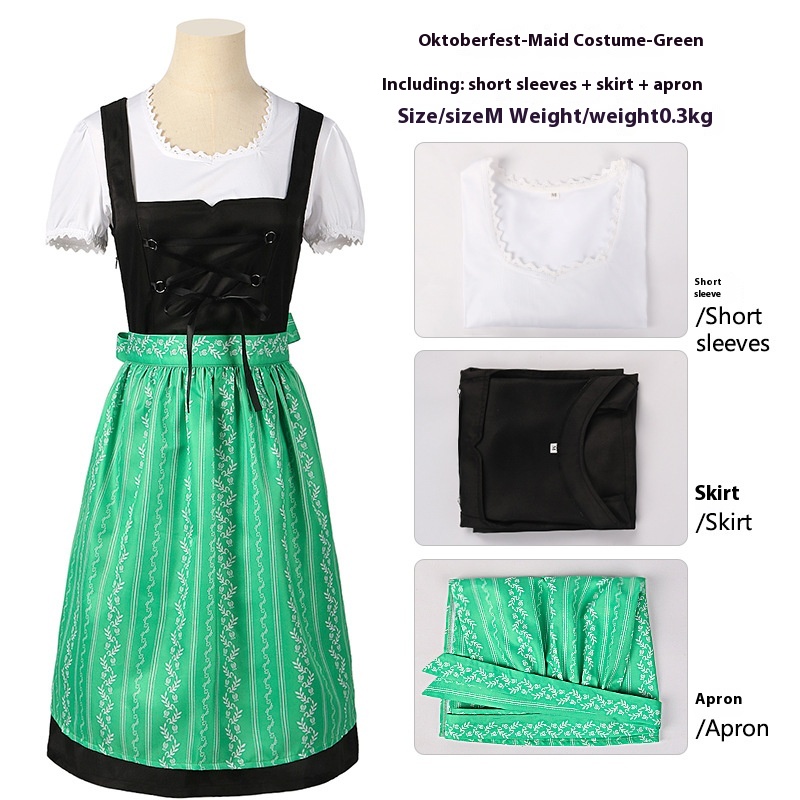 Beer Skirt Slim Green Apron