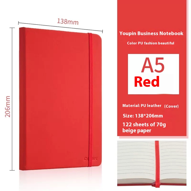 Title 12, Thickened A5 Notebook Student Leather Notepad