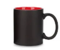 Round Handle Ceramic Color Changing Heat Transfer Coating Cup Bright Red - Shop at LoveMi