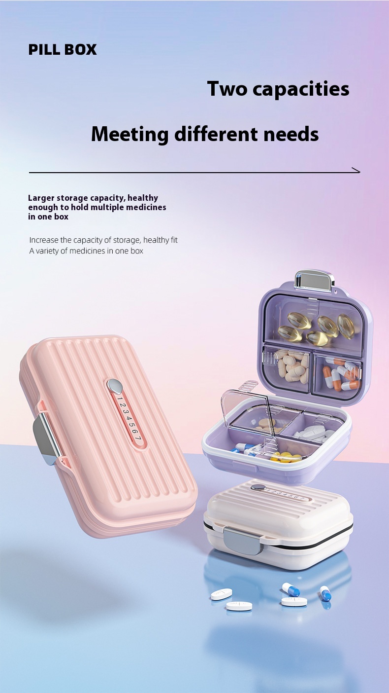 Title 13, Pill Box Portable Three Meals A Day Portable Se...