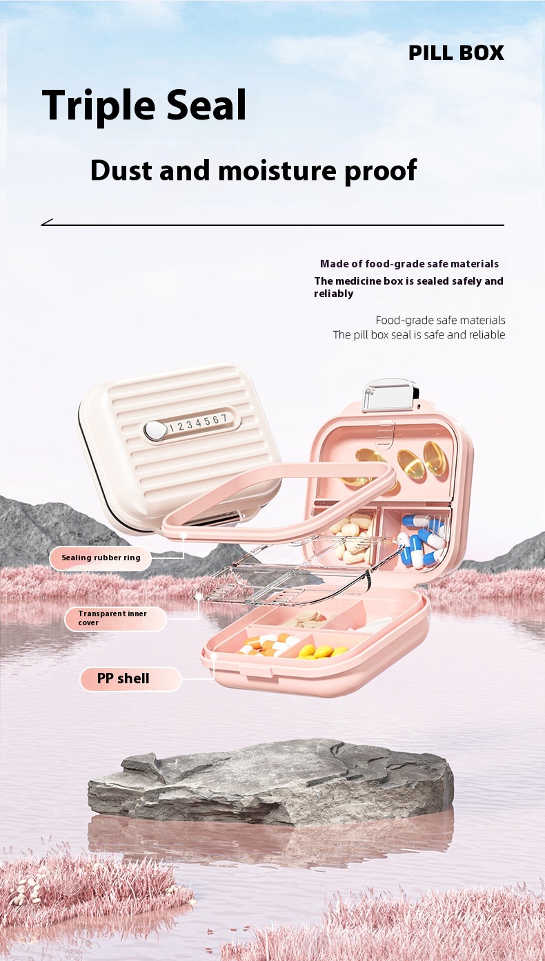 Title 3, Pill Box Portable Three Meals A Day Portable Se...