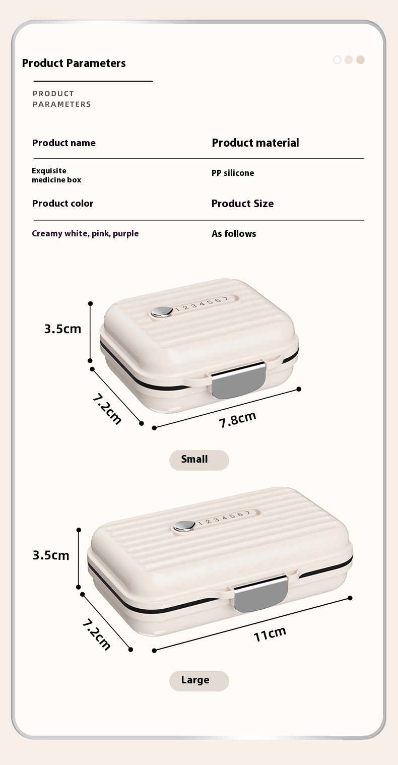 Title 11, Pill Box Portable Three Meals A Day Portable Se...