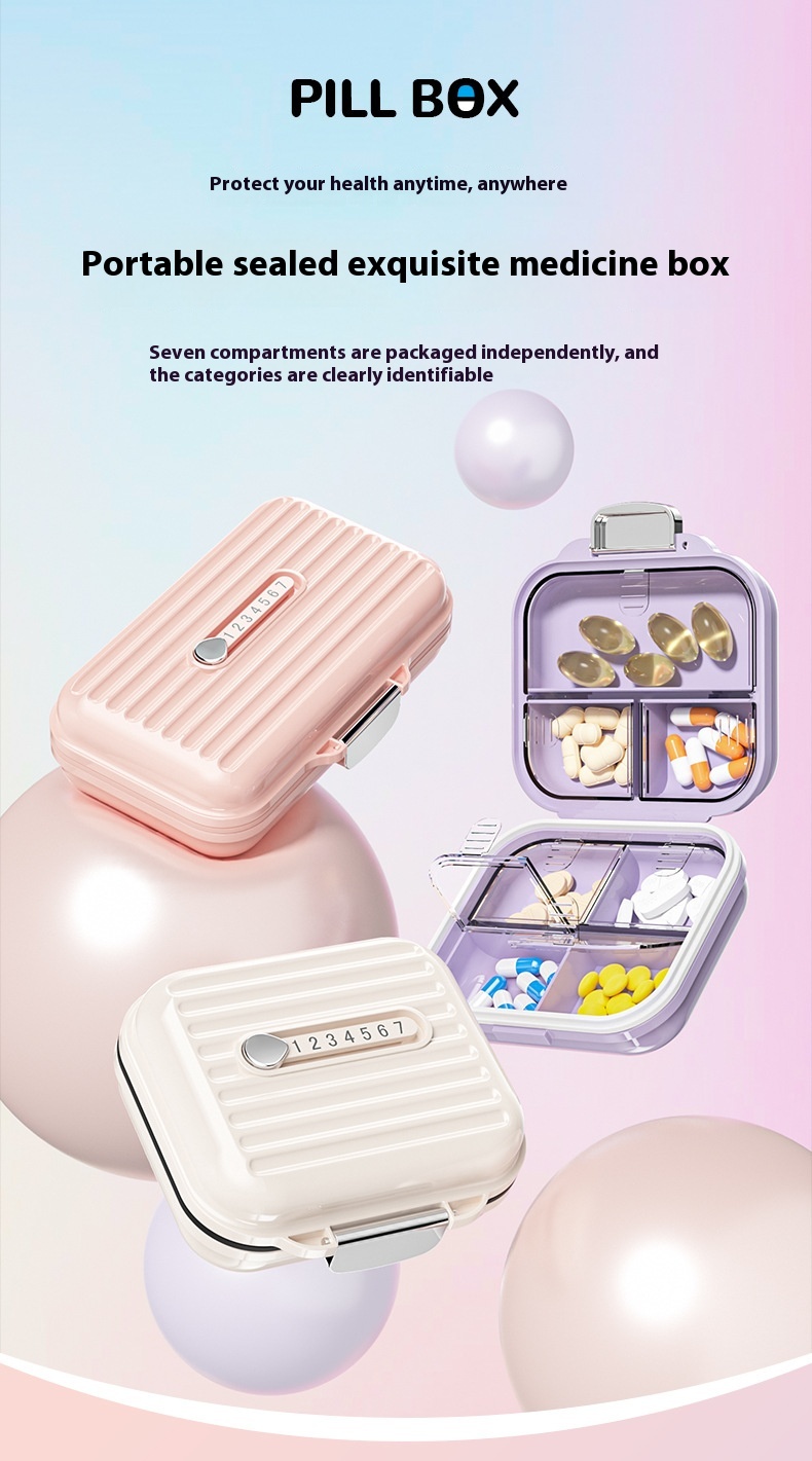 Title 12, Pill Box Portable Three Meals A Day Portable Se...