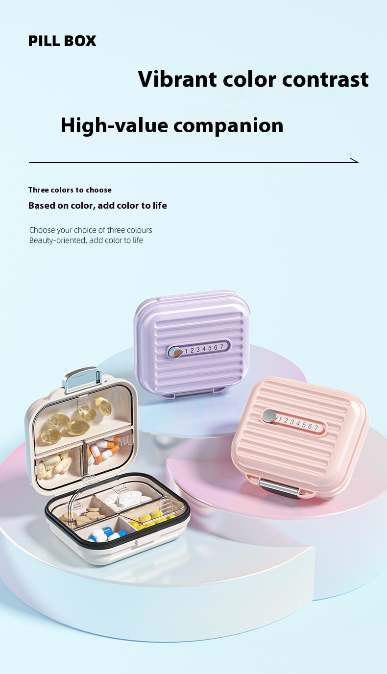 Title 10, Pill Box Portable Three Meals A Day Portable Se...