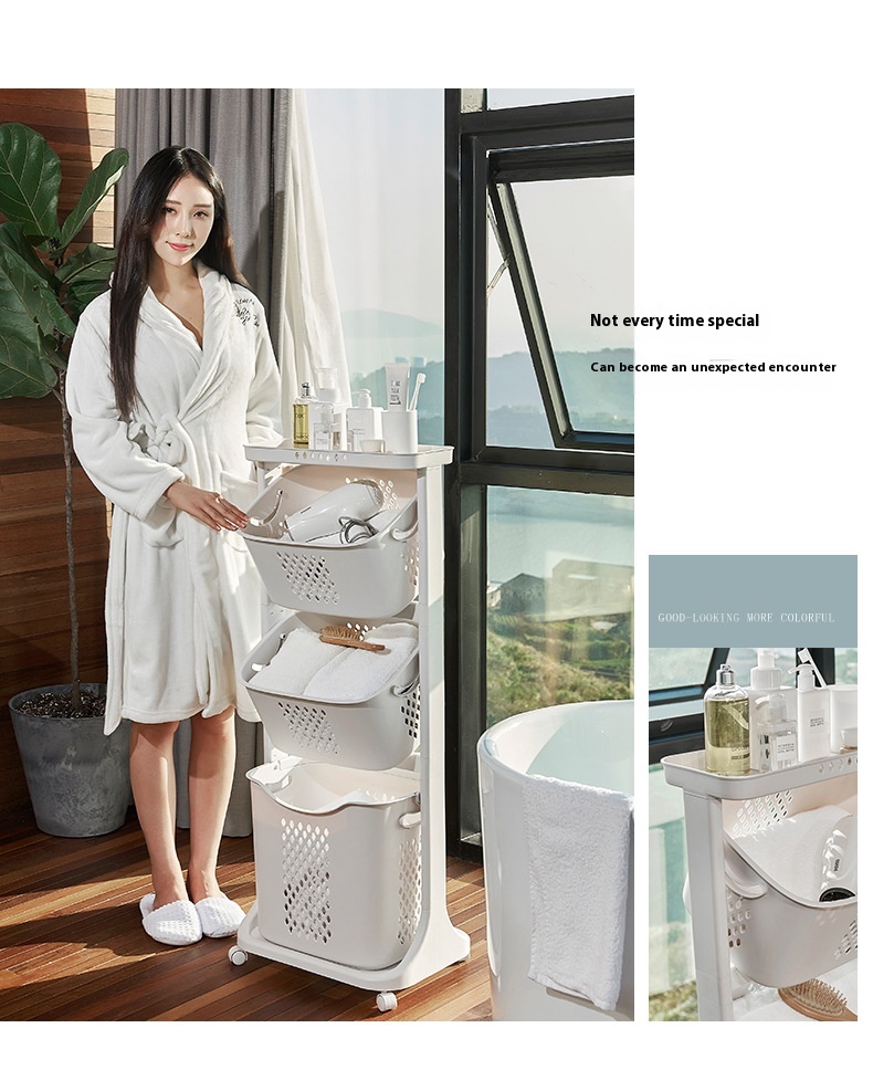 Title 3, Multifunctional Laundry Basket Mobile Foldable ...