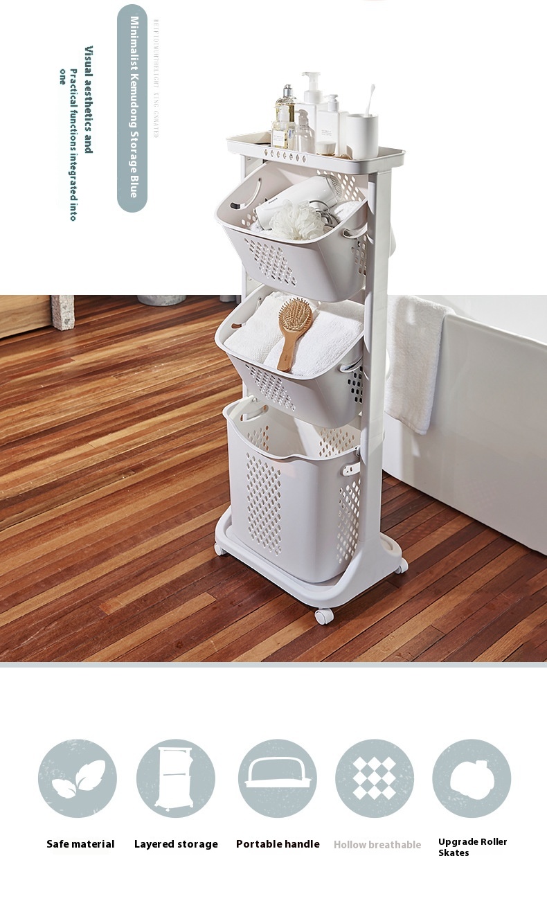 Title 4, Multifunctional Laundry Basket Mobile Foldable ...