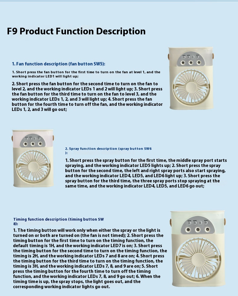 Title 6, Cross-border Mini Desktop Spray Refrigeration H...