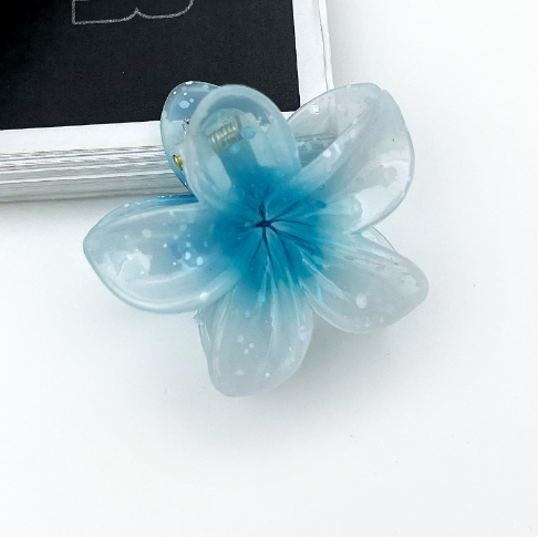 Plumeria 4cm transparent blue