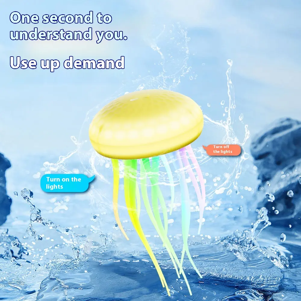 Voice-controlled Swimming Jellyfish Lamp Induction Luminous Ambience