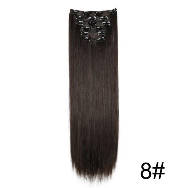 Wig Extensions 6 piece Set, Long Straight Hair 8Color - Shop at LoveMi