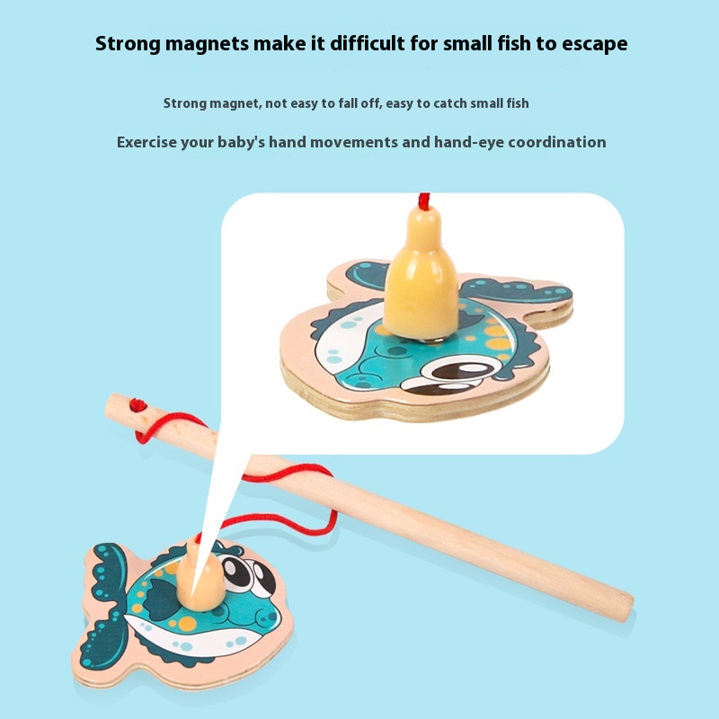 0b07eb81 6dc2 43bf 86b7 314ec4556075 - Special Wooden Magnetic Fish Baby And Child Hands-on Parent-child Game Kindergarten Fishing Toys