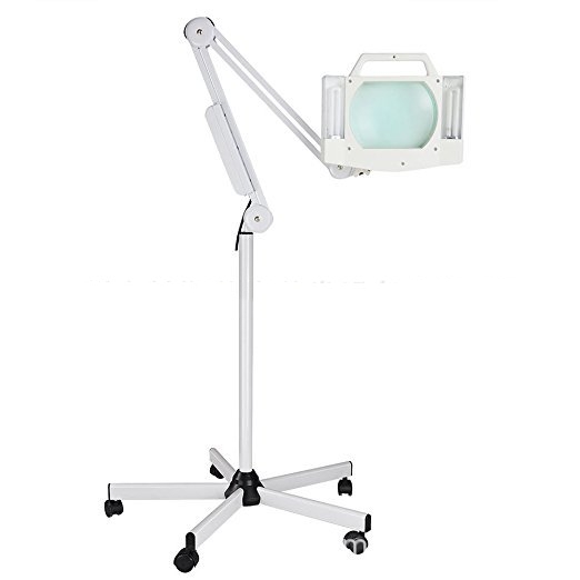 Title 5, Square Magnifying Glass Light With Wheels For M...