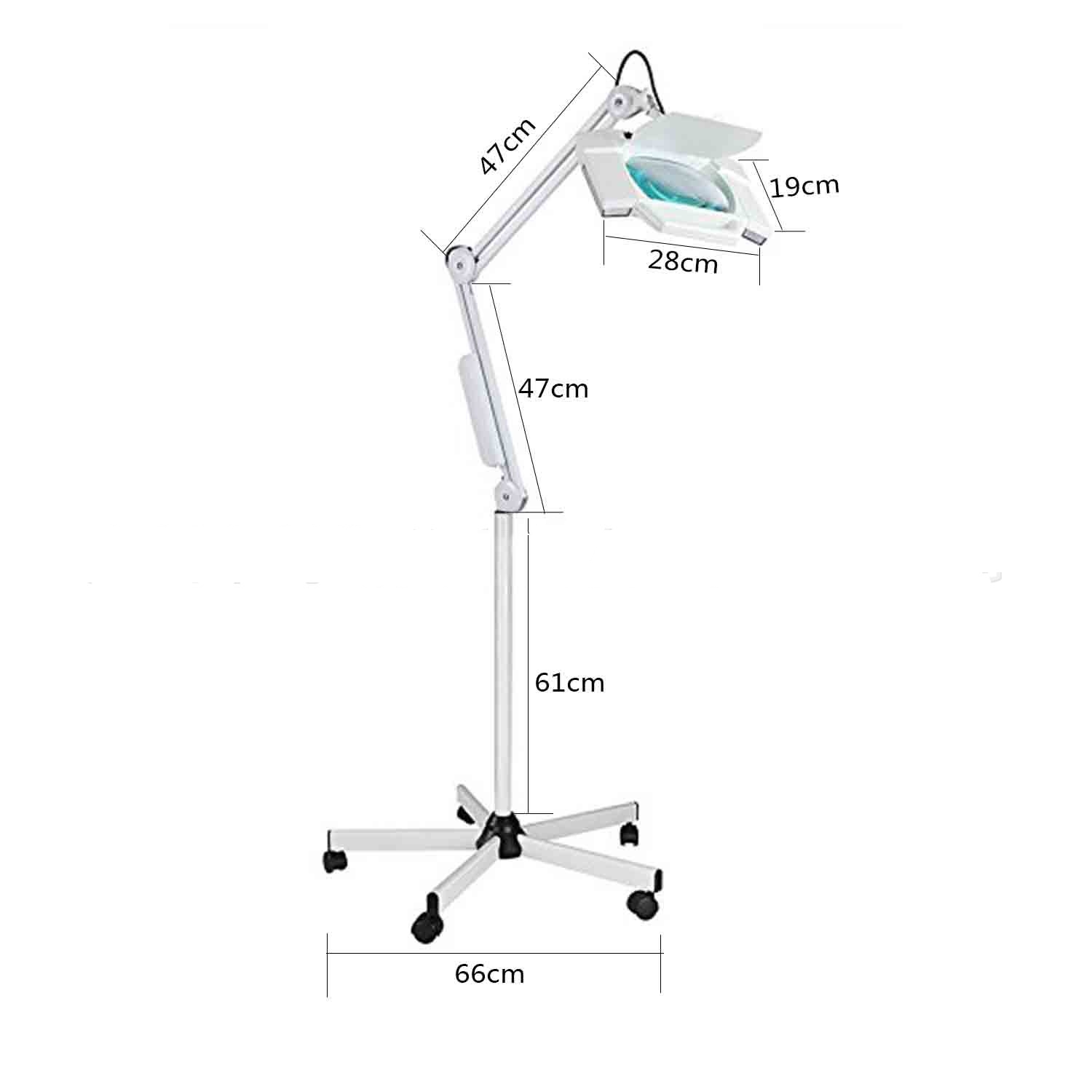 Title 1, Square Magnifying Glass Light With Wheels For M...