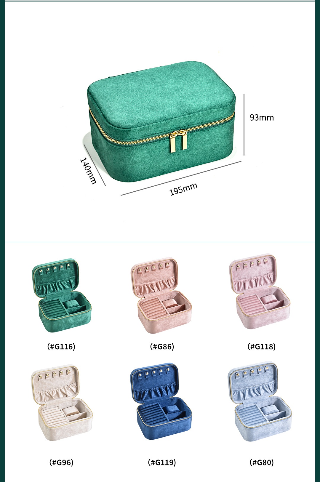 Title 3, Double Layer Velvet Jewelry Box, Home Retro Mul...