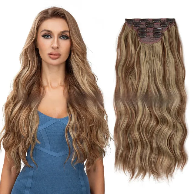 High temperature Fiber Wig Women's Wig Set Four piece Set 12H24 - Shop at LoveMi