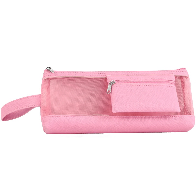 Pink Net Pencil Case