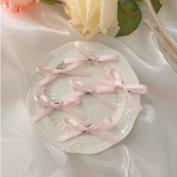 Pink Bow Hair Clip 6pcs