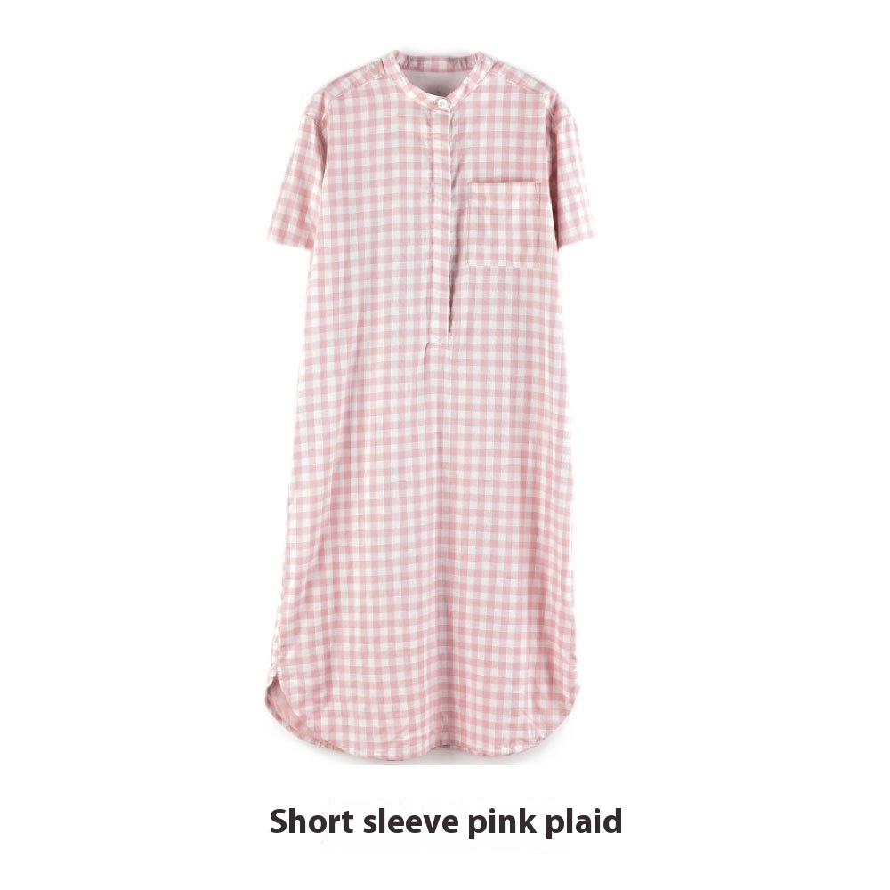 Short Sleeve Pink Plaid