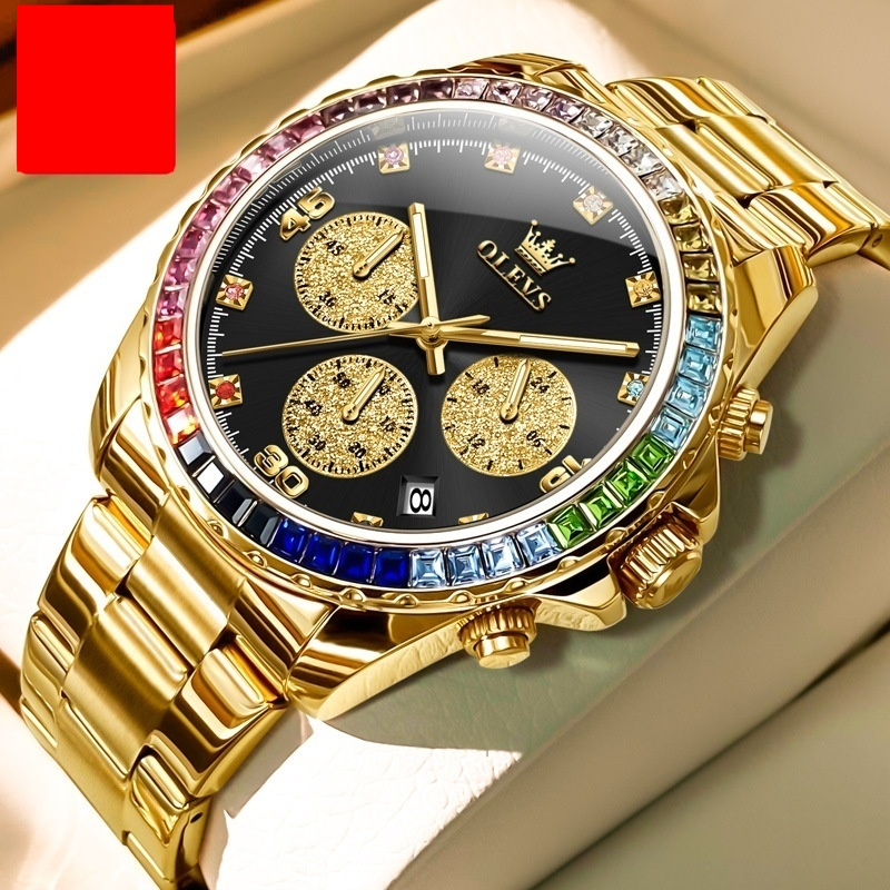 Steel Belt Gold Black Surface