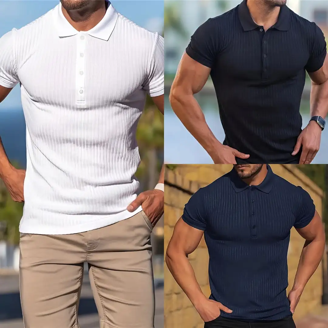 Elastic Fashion Vertical Short Sleeves
