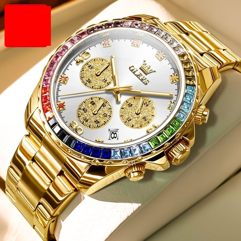 Steel Belt Gold White Surface