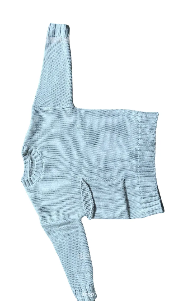 Women's Large Pocket All matching Pullover Loose Sweater Gray - Shop at LoveMi