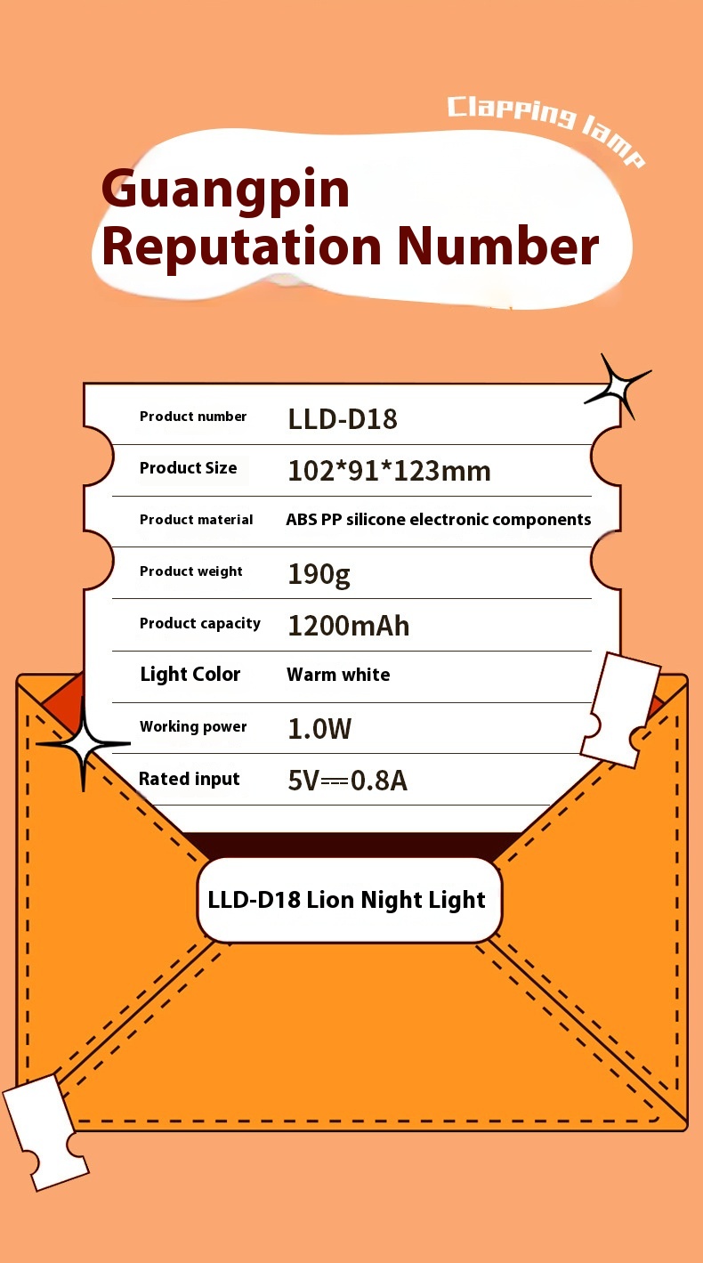 Title 9, Lion Small Night Lamp for Sleeping, Silicone Ni...