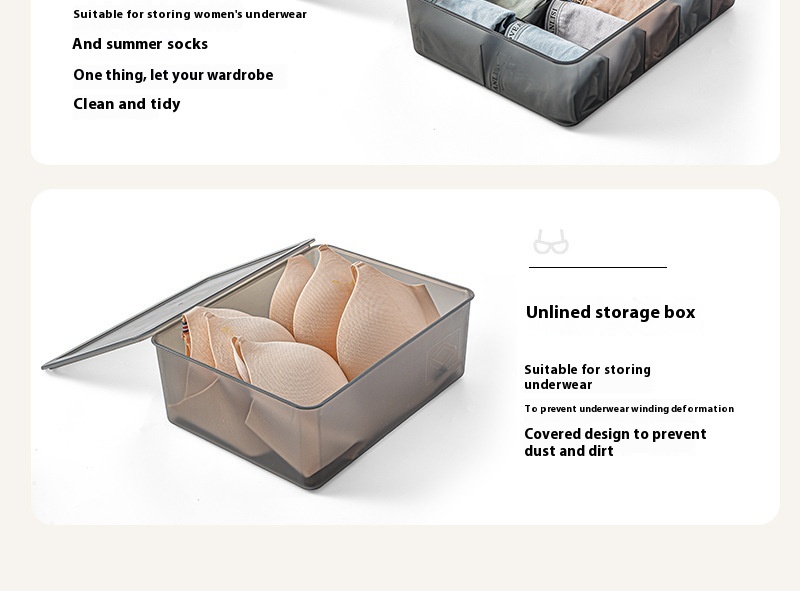 Title 3, Stacked Storage Box Underwear Bra Socks Storage...