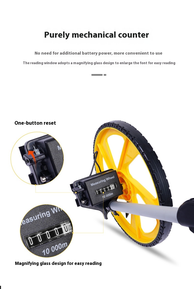 Title 3, Mechanical Ranging Wheel Outdoor Hand Push Roll...