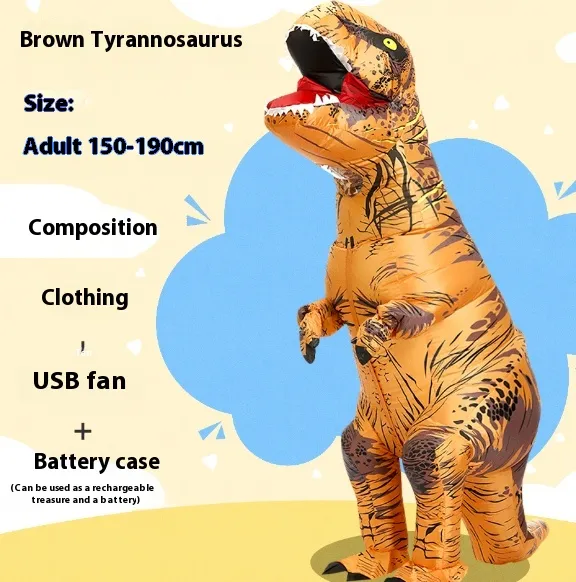 Dinosaur inflatable suit Brown - Shop at LoveMi