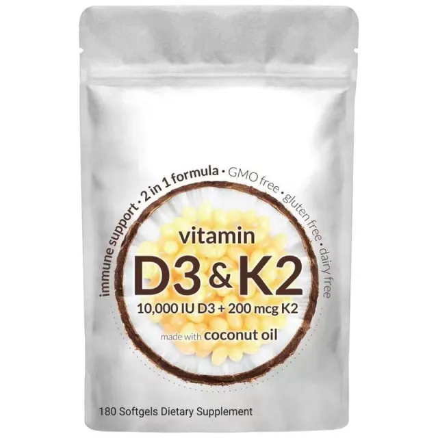 Vitamin D3 K2Vitamin Source Factory D3 K2 Capsules D3K2 Capsules 300 Tablets - Shop at LoveMi
