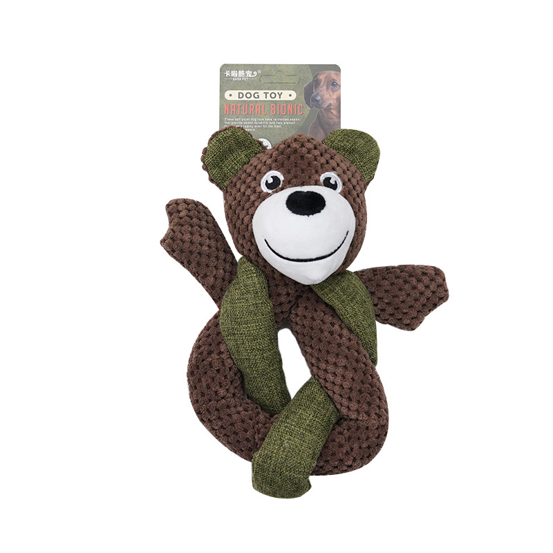 Title 5, Dog Toy Relieving Stuffy Bite-resistant Bends A...