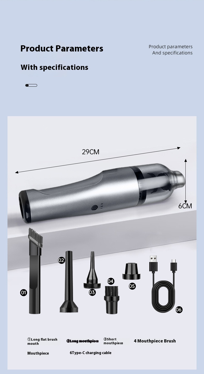 Title 23, Handheld-Autoreiniger mit großem Saugmotor und ...