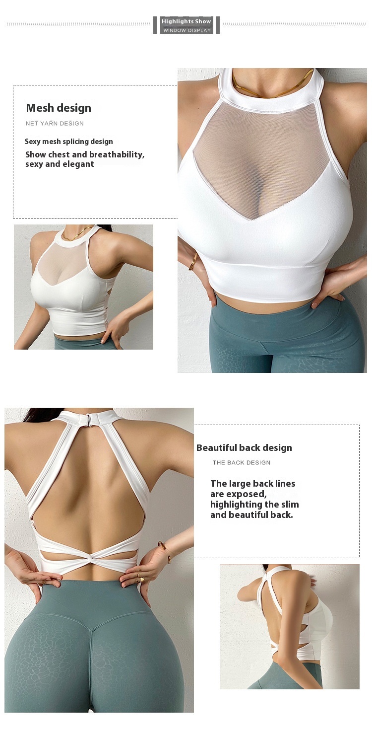 Title 2, Womens Mesh Running Shockproof Sports Bra for ...