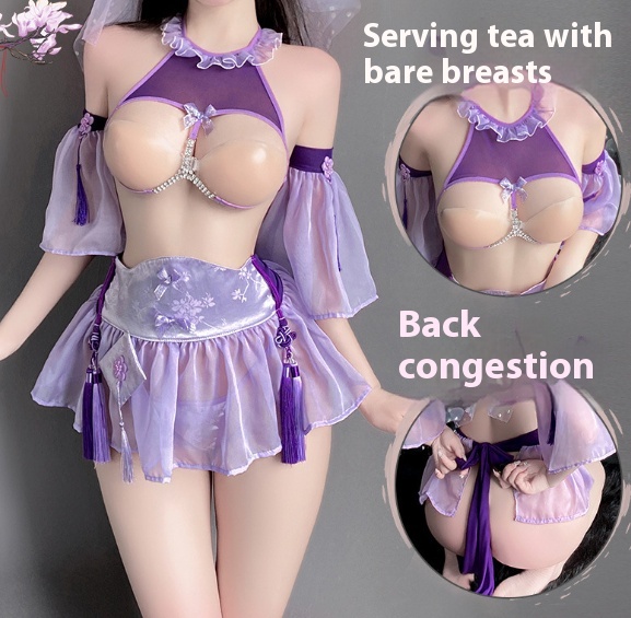 Hollowed Out Light Diamond Embellished Split Package