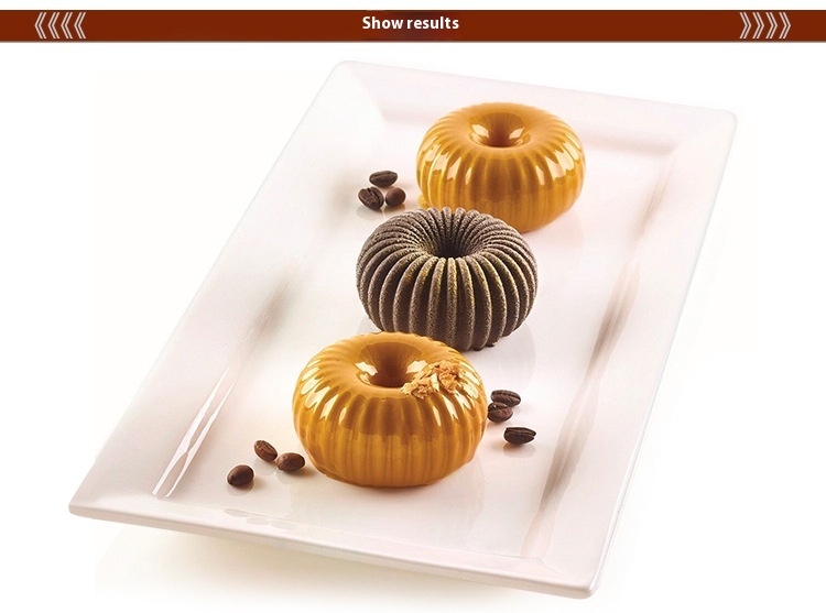 Title 5, 6-piece Donut Cake Food Easily Removable Mold H...