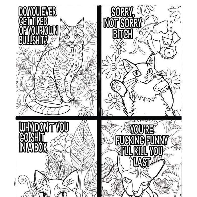 Title 4, Swearing Cats Catitude Cat Coloring Book