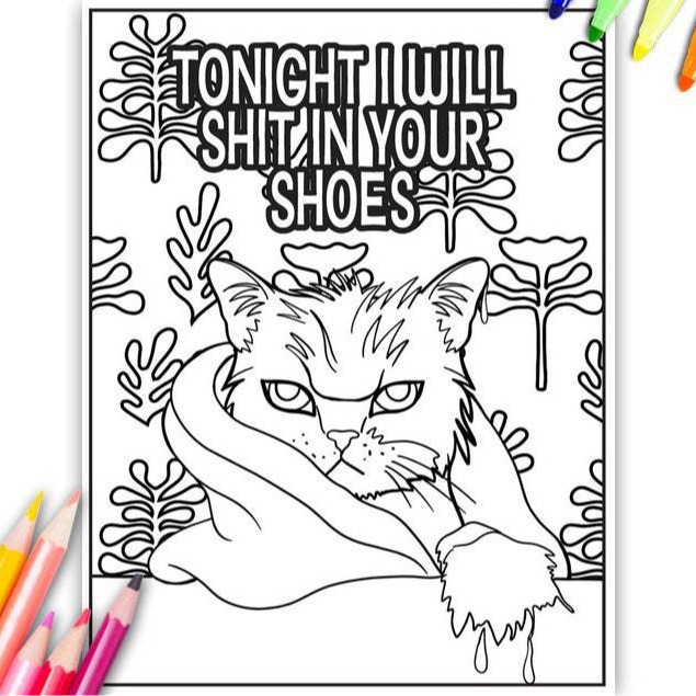 Title 5, Swearing Cats Catitude Cat Coloring Book