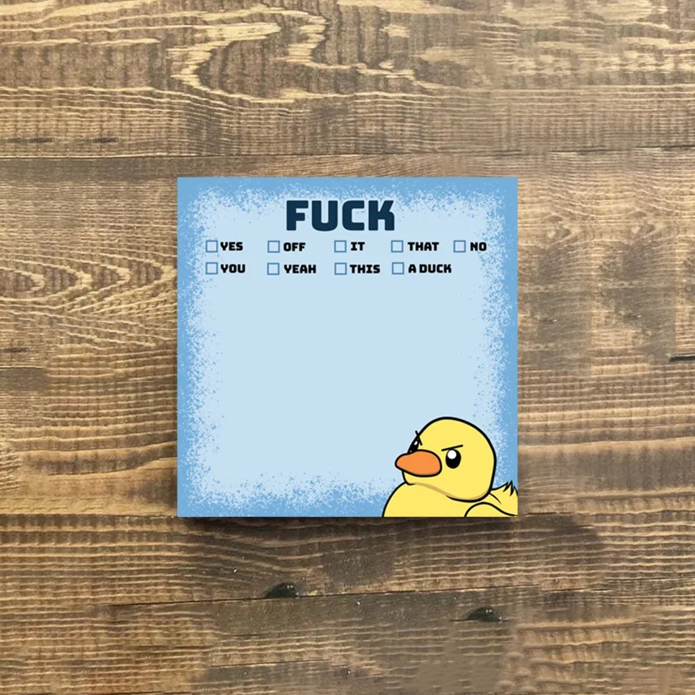 Fuck Small Yellow Duck Note