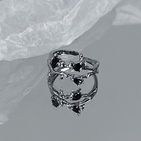 Heavy Industry Combination Index Finger Ring Female Sterling Silver