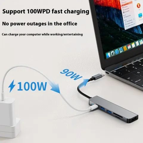 Portable Notebook and Tablet Computer Six in One Expansion