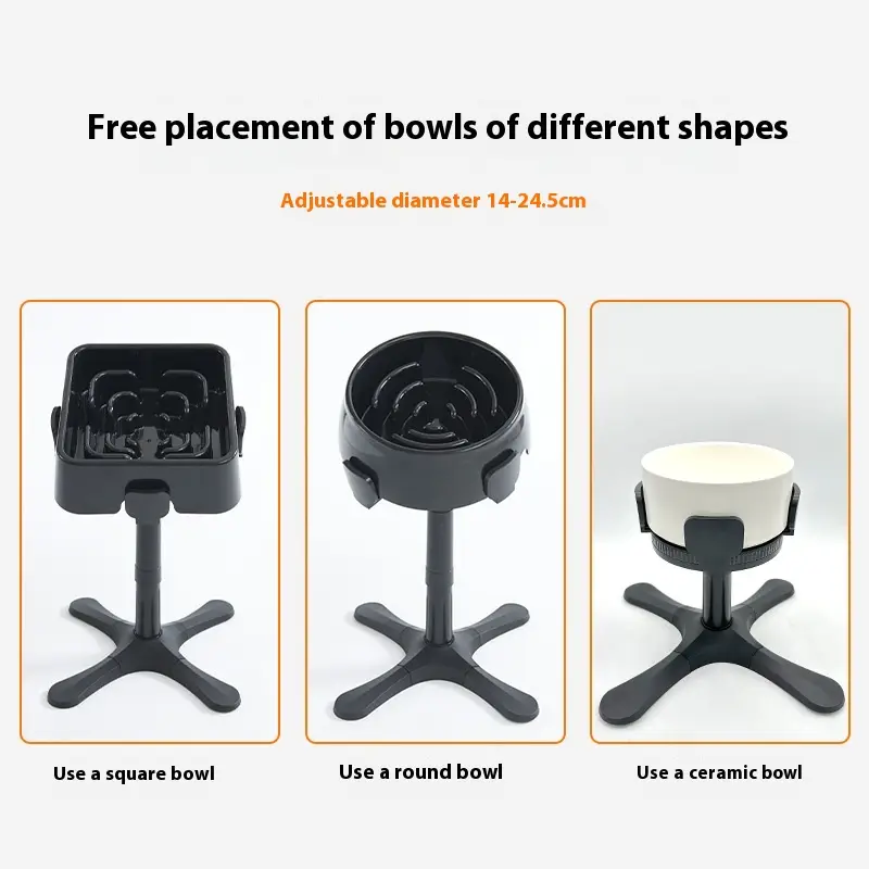 Pet Dog Bowl Bracket Lifting Adjustable Heightening Anti-tumble