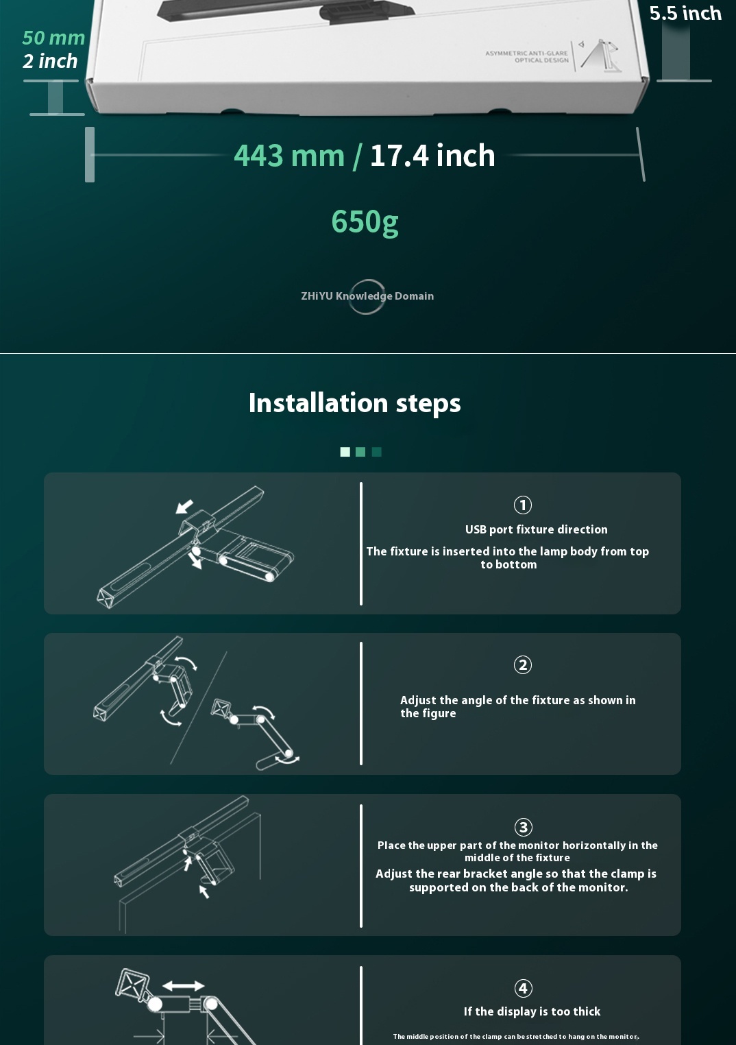 Title 6, Smart Touch Screen Hanging Light Asymmetric Ant...