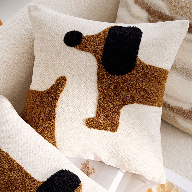 Title 3, Modern Simple Cartoon Dog Pillow Cover Pillow