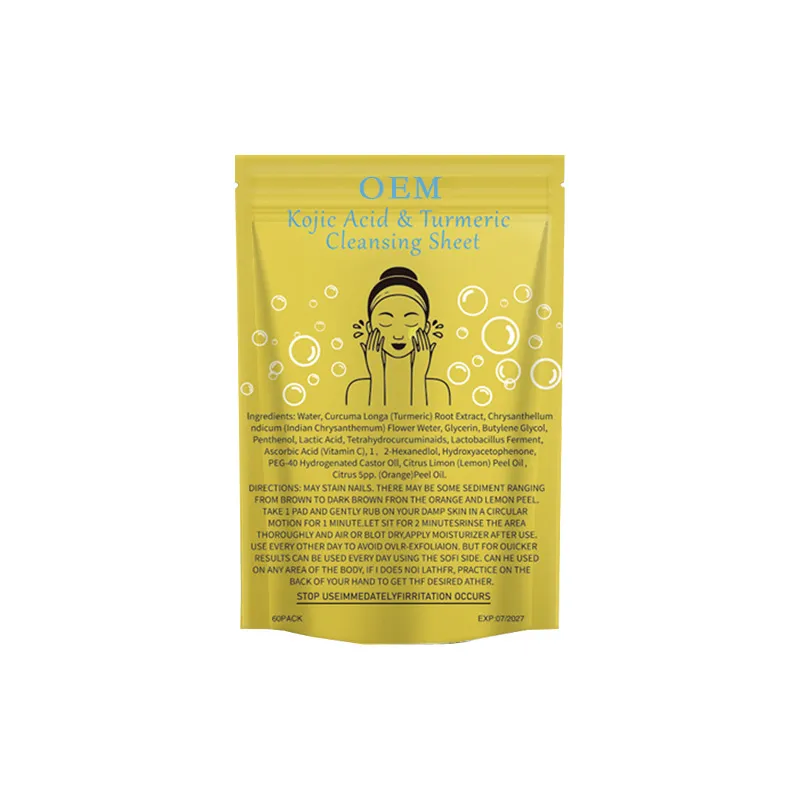 Kojic Acid Turmeric Cleaning Pad Gently Brightening - Yellow