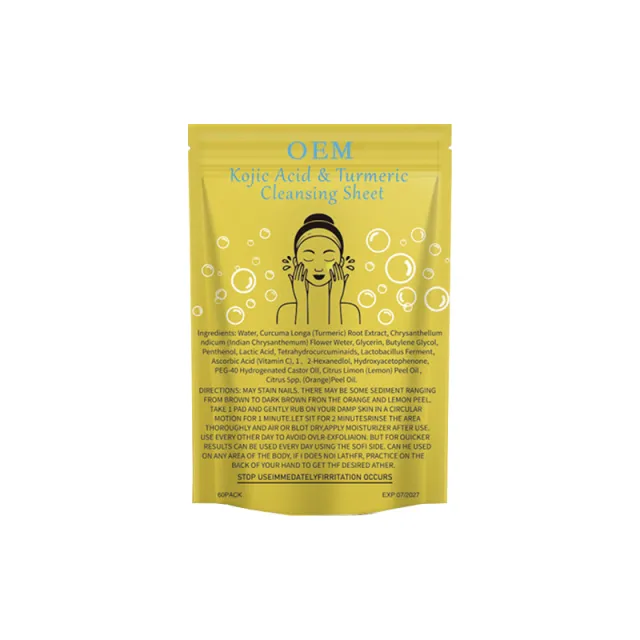 Kojic Acid Turmeric Cleaning Pad Gently Brightening Yellow - Shop at LoveMi