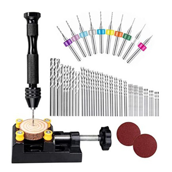 62pc hand twist drill set