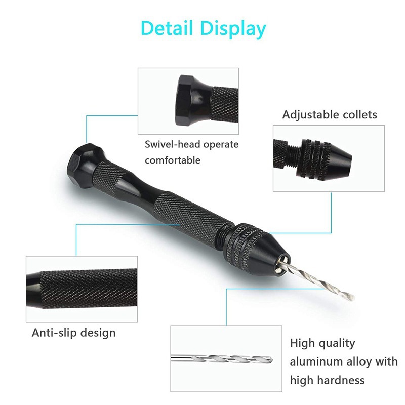 Title 4, Drill Set Mini Black Hand Twist Drill