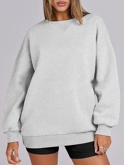Women's Sweater Wool Round Neck Pullover Top Light Gray - Shop at LoveMi