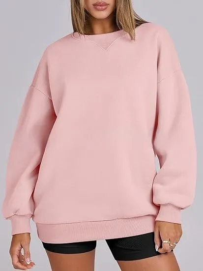 Women's Sweater Wool Round Neck Pullover Top Pink - Shop at LoveMi